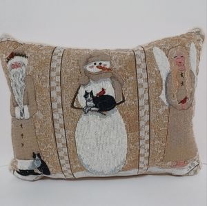 Southern Home Accents Christmas Decor Pillow  SANTA SNOWMAN ANGEL CAT